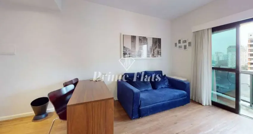 Flat no edifício the town flat service disponível para locação, com 1 dormitório e vaga