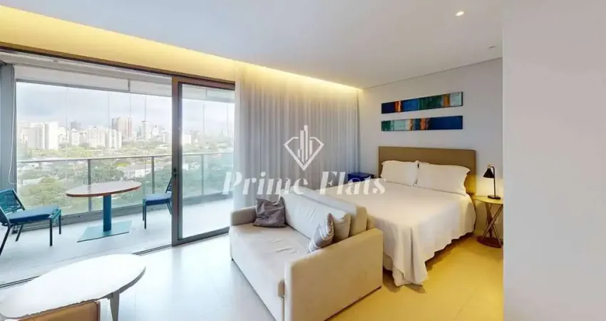 Flat disponível para locação no vhouse por jfl living, com 44m², 1 dormitório, e 1 vaga de garagem