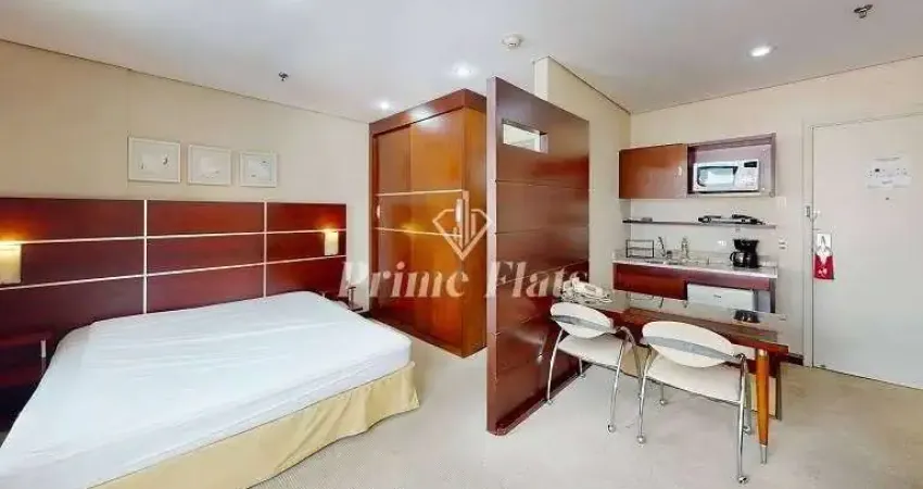 Flat disponível para venda no transamérica executive chácara santo antônio, com 28m², 1 dormitório e 1 vaga