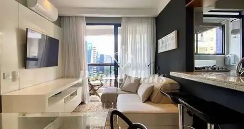 Flat disponível para locação no condomínio edifício espaço alpha, com 40m², 1 dormitório e 1 vaga