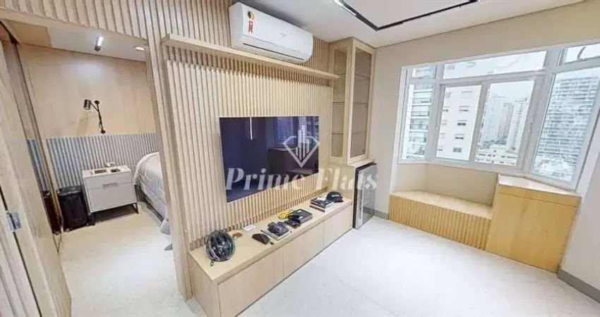 Flat disponível para venda no condomínio ambassador flat service, com 45m², 1 dormitório e 1 vaga