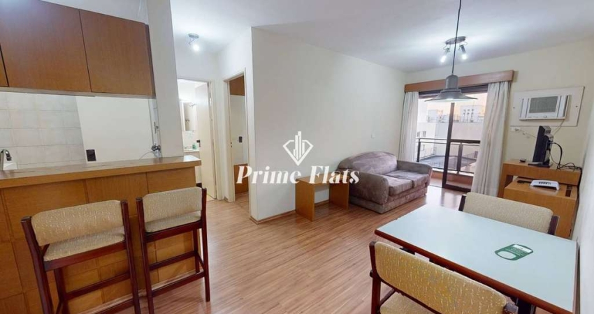 Flat disponível para locação no Flat London Residence Service no Jardim Paulista, com 42m², 1 dormitório e 1 vaga de garagem