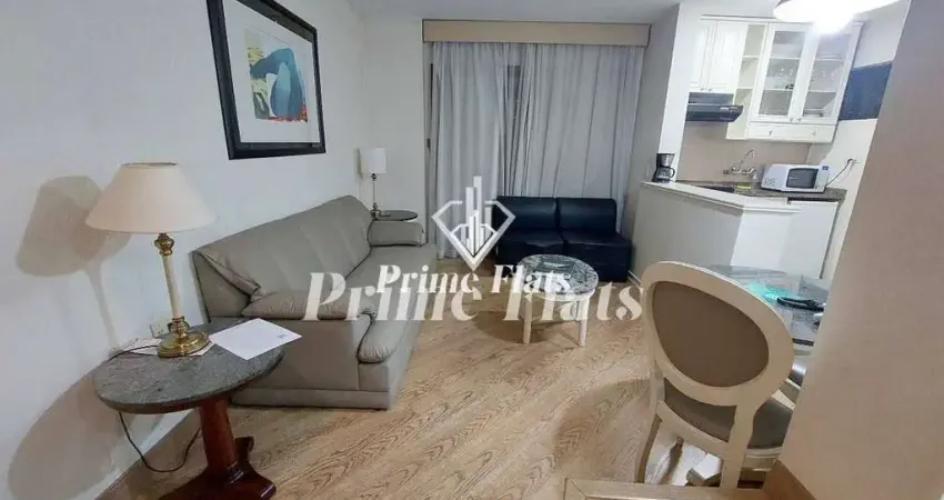 Flat disponível para venda no Hotel Paulista Wall Street, com 49m², 1 dormitório e 1 vaga de garagem