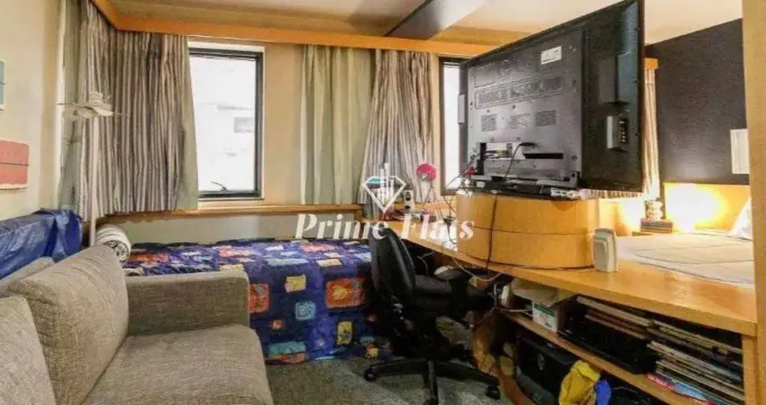 Flat disponível para locação no transamérica executive jardins, com 28m², 1 dormitório e 1 vaga