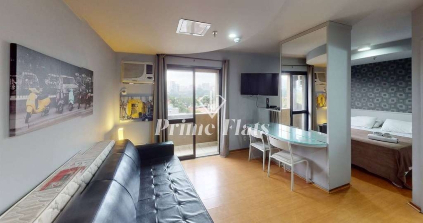 Flat disponível para venda no Hotel Premium Flats Berrini no Brooklin, com 35m², 1 dormitório e 1 vaga
