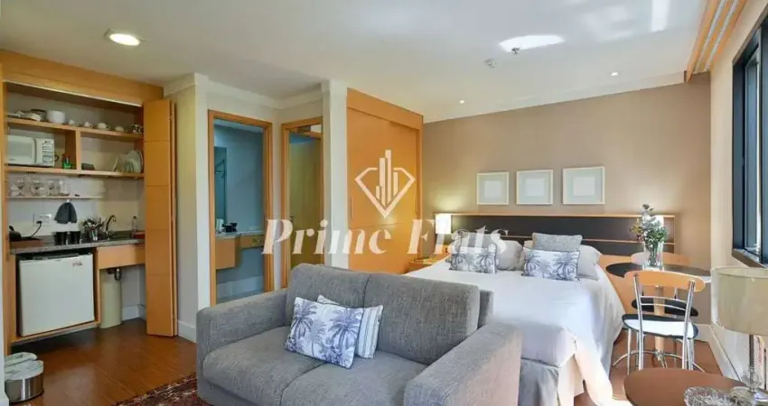 Flat disponível para locação no transamerica executive jardins, com 45m², 2 dormitórios e 1 vaga