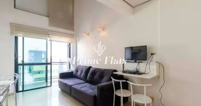 Flat disponível para locação no International Duplex Residence em Moema, com 42m², 1 dormitório e 1 vaga de garagem