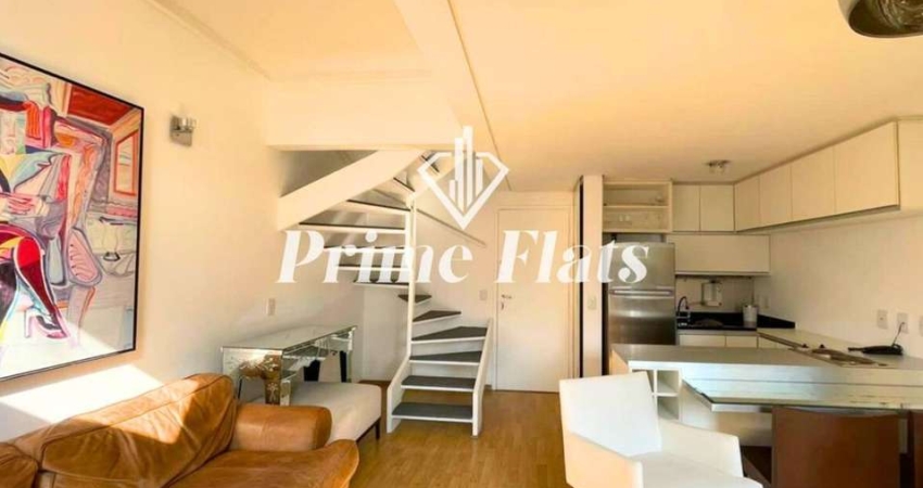 Flat disponível para locação no Condomínio Edifício Urbano Duplex na Vila Nova Conceição, com 45m², 1 dormitório e 1 vaga de garagem