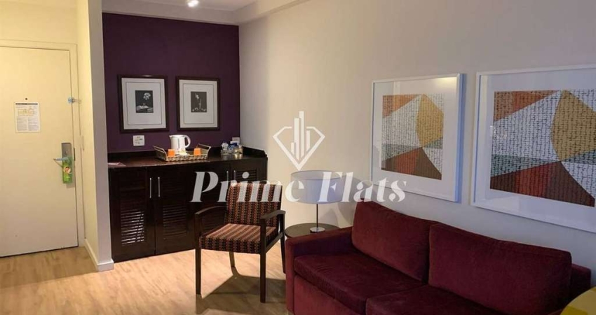 Flat disponível para locação no Quality Suites Alphaville, com 40m², 1 dormitório e 1 vaga