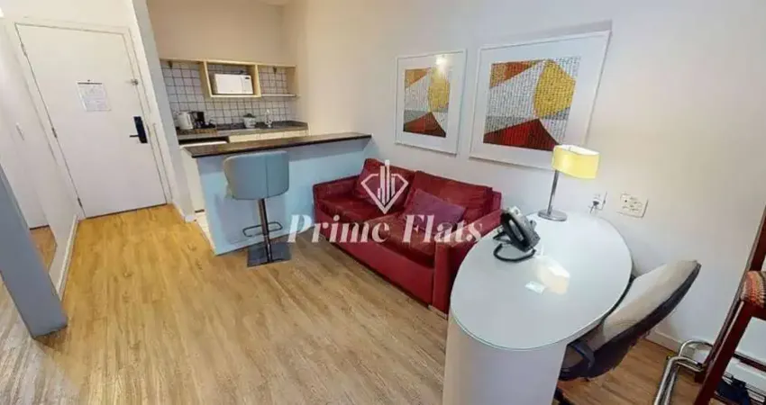 Flat disponível para locação no Quality Suites Alphaville, com 39m², 1 dormitório e 1 vaga