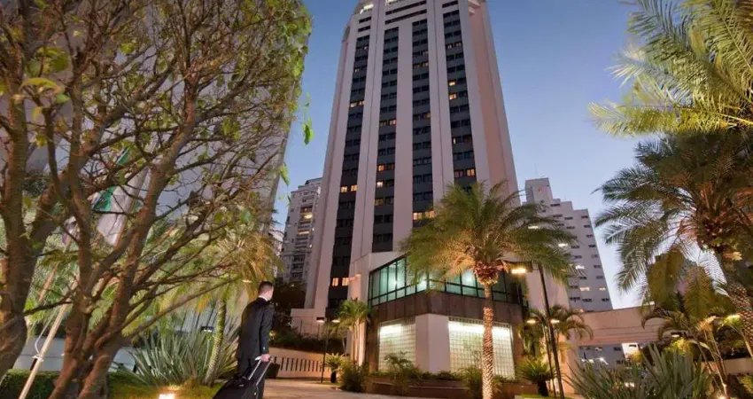 Flat disponível para locação no ninety hotel, com 33m², 1 dormitório e 1 vaga de garagem