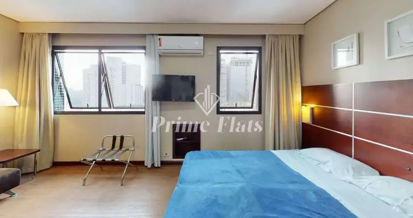 Flat disponível para locação no transamérica executive chácara santo antônio, com 28m², 1 dormitório e 1 vaga!