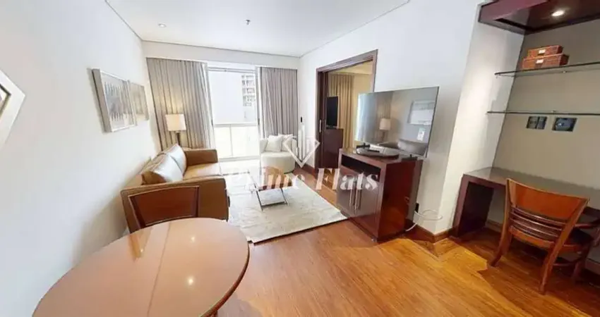 Flat disponível para locação no etoile hotels george v itaim bibi, com 60m², 1 dormitório e 1 vaga de garagem