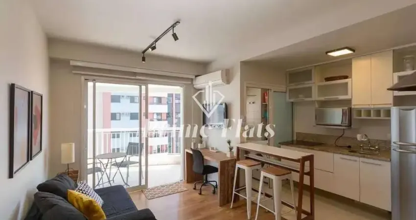 Apartamento disponível para locação no mandarim no brooklin, com 50m², 1 dormitório e 1 vaga