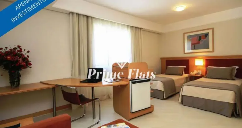 Flat disponível para venda no hotel bienal suítes, com 28m², 1 dormitório e 1 vaga de garagem