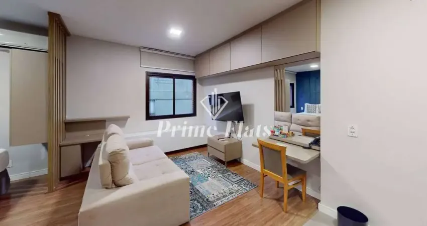 Flat disponível para venda no hotel hampton park, com 31m², 1 dormitório e 1 vaga