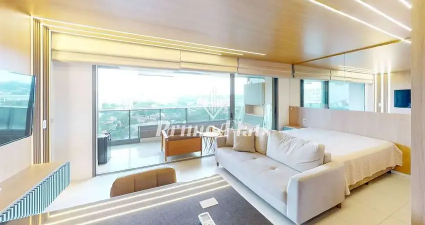 Flat disponível para locação no vhouse faria lima, com 46m², 1 dormitório e 1 vaga