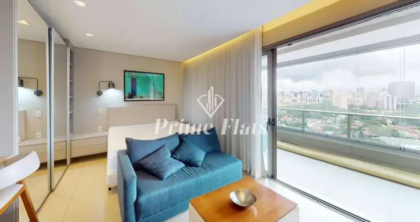 Flat disponível para locação no vhouse faria lima, com 36m², 1 dormitório e 1 vaga