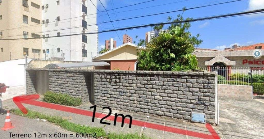 Casa comercial na Aldeota com 600m2 terreno, na Leonardo Mota