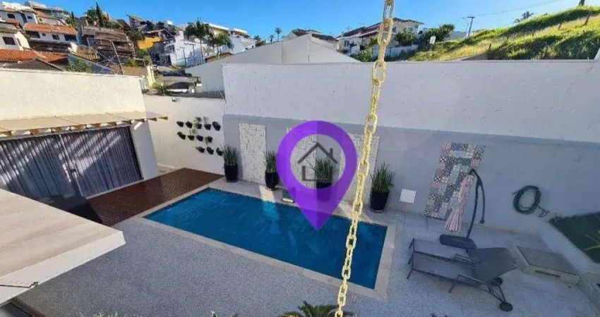 Casa a venda com 5 dormitórios (3 suítes) de 380m² em terreno de 956m². Destaques: área de lazer completa, salão de jogos e ótima localização.