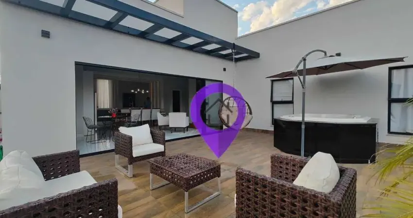 Casa de 221m² em terreno de 600m² no Gran Royalle, Pouso Alegre. 3 dormitórios (1 suíte com closet), área gourmet com jacuzzi e 2 vagas