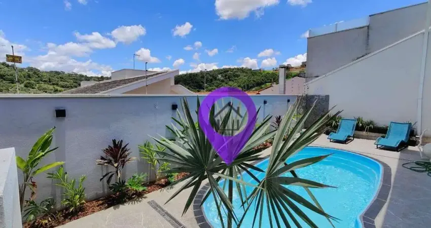Casa exclusiva de 188m² nas Colinas de Santa Bárbara, Pouso Alegre. 3 dormitórios, suíte com hidromassagem, piscina e área gourmet completa