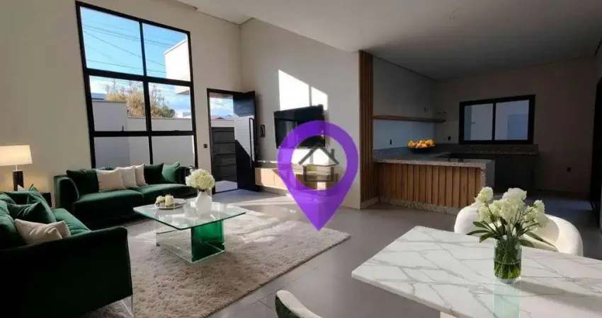 Casa de 160m² em terreno de 300m² próximo ao Horto Florestal, Pouso Alegre. 3 dormitórios (1 suíte com closet), área gourmet e 2 vagas cobertas
