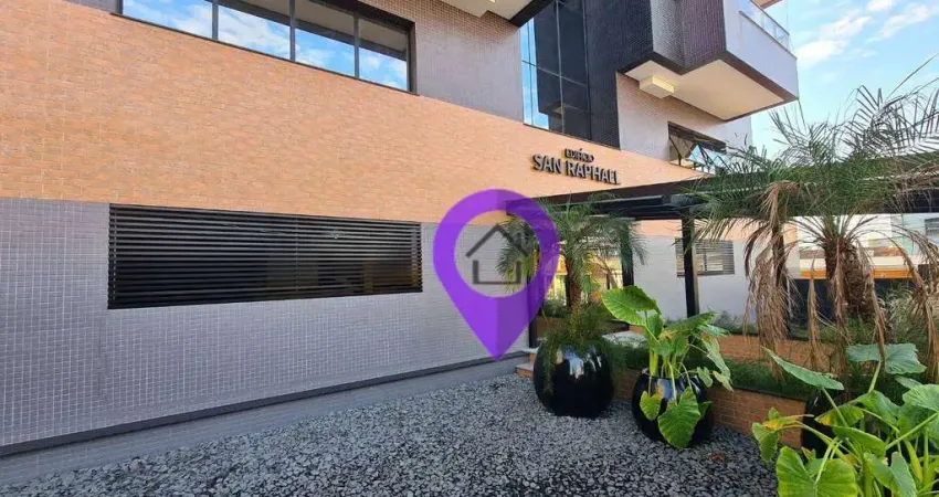 Apartamento de 125m² no Edifício San Raphael, Pouso Alegre. 3 dormitórios, sendo 1 suíte, varanda gourmet com churrasqueira e 2 vaga