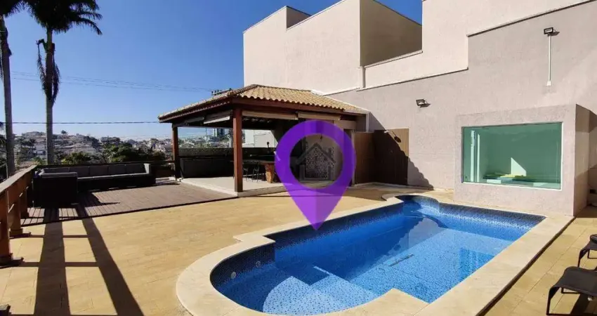 Casa exclusiva de 632m² em Pouso Alegre com 4 suítes, piscina panorâmica e área gourmet.
