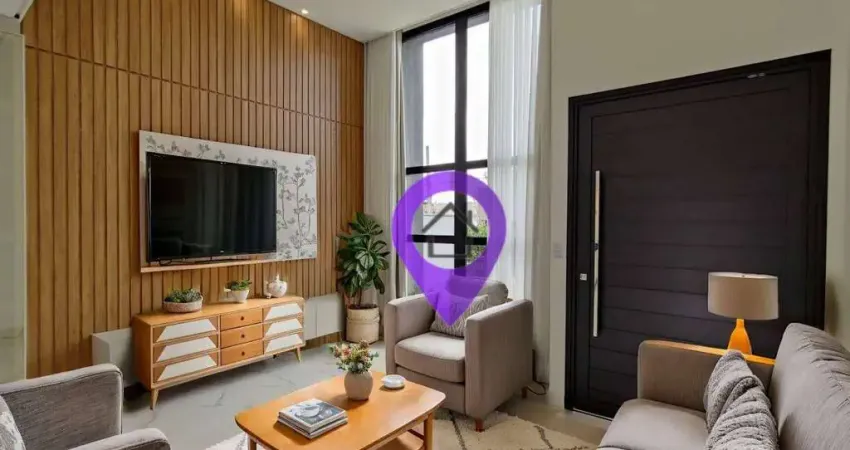 Casa com 150m² construídos em terreno de 300m² no Condomínio Las Palmas, Pouso Alegre. 3 suítes, 4 vagas, piscina e lazer completo
