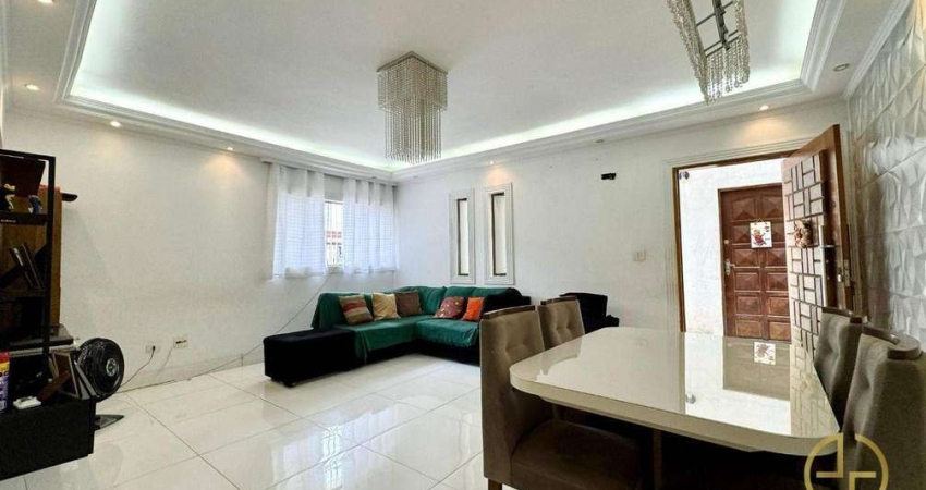 Casa sobreposta baixa com 2 dormitórios à venda por R$  - Estuário - Santos/SP