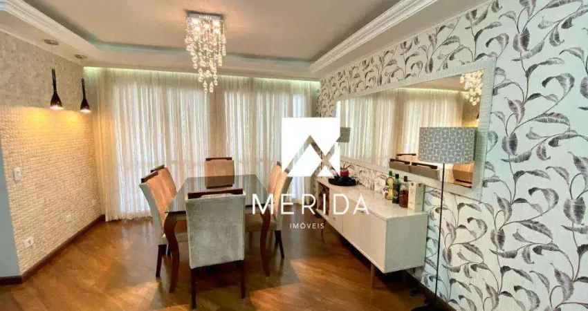 Apartamento com 3 dormitórios para alugar, 125 m² por r$ 9.720,00/mês - jardim - santo andré/sp