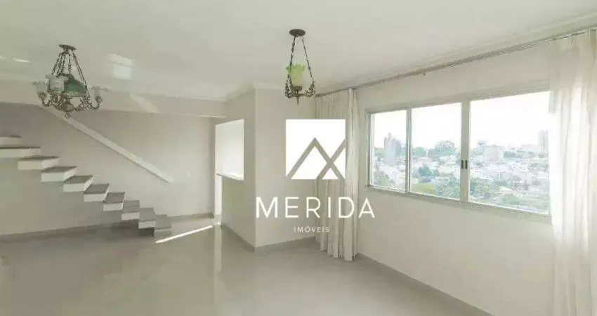 Cobertura com 3 dormitórios, 153 m² - venda por r$ 900.000,00 ou aluguel por r$ 5.453,39/mês - jardim - santo andré/sp