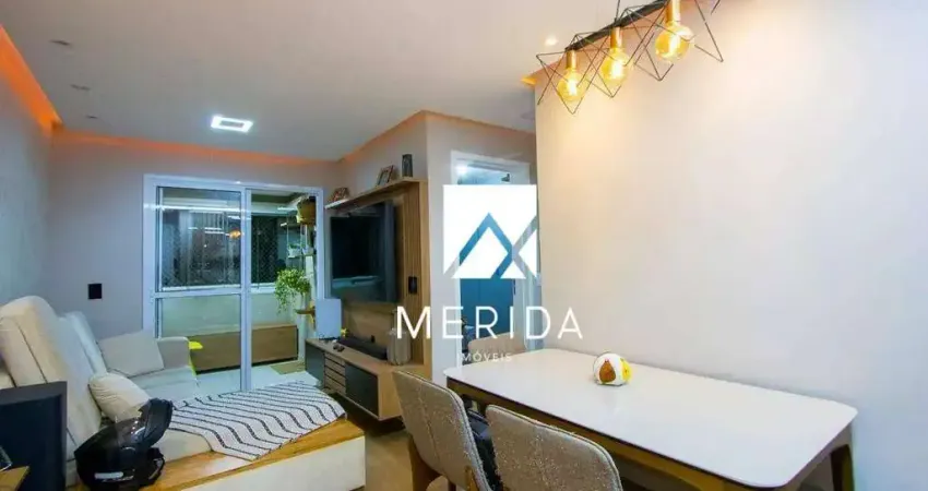 Apartamento com 2 dormitórios à venda, 52 m² por r$ 540.600,00 - vila scarpelli - santo andré/sp