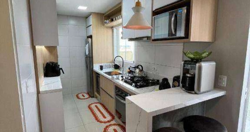 Apartamento mobiliado com 2 dormitórios à venda, 57 m² por R$ 480.000 - Costeira - Araucária/PR