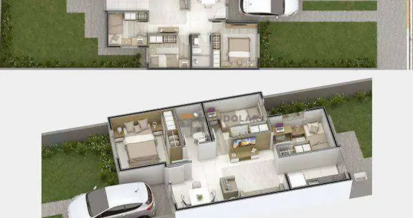 Casa com 3 dormitórios à venda, 52 m² por R$ 365.000,00 - Costeira - Araucária/PR