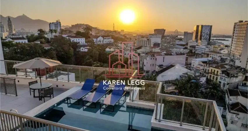 Studios mobiliados para locação em condomínio completo com piscina e terraço