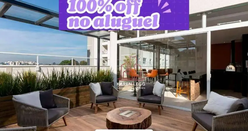 Apartamento com 2 dormitórios para alugar, 50 m² por R$ 3.158,00/mês - Lindóia - Curitiba/PR