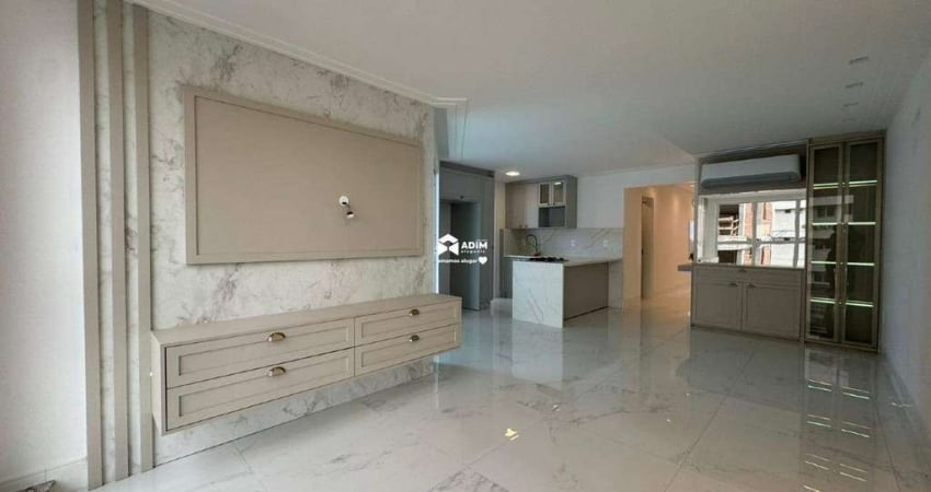 Aluguel Anual: Apartamento 3 quartos, sendo 3 suítes, sacada com churrasqueira, 129m² – Meia Praia, Itapema