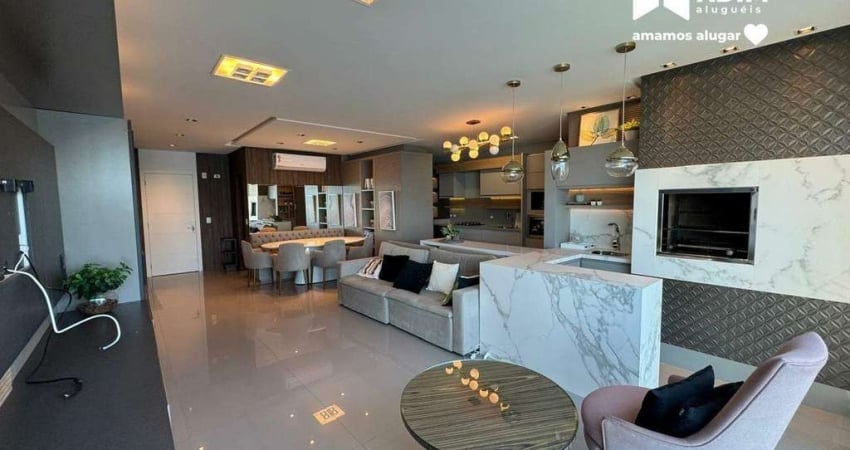 Aluguel Anual: Apartamento 2 quartos, sendo 2 suítes, sacada com churrasqueira e varanda gourmet , 110m² – Centro, Itapema