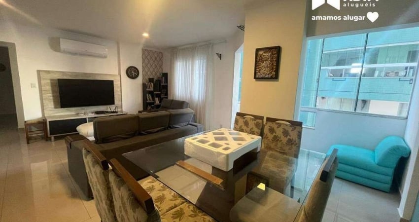 Aluguel anual: Apartamento de 3 quartos, sendo 1 suíte a quadra mar mobiliado em Balneário Camboriú