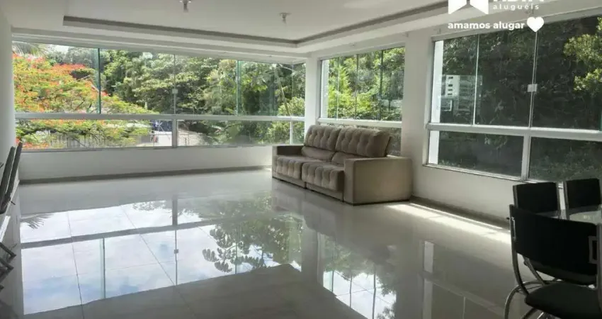 Aluguel anual: apartamento semimobiliado sendo 3 suítes no ariribá em balneário camboriú