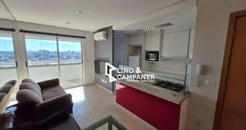 Apartamento com 1 dormitório, 56 m² - venda por r$ 490.000,00 ou aluguel por r$ 3.000,00/mês - edifício paranaguá soho - londrina/pr
