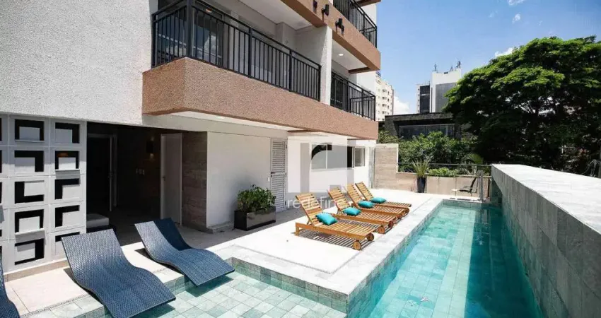 Apartamento com 2 dormitórios para alugar, 38 m² por R$ 3.845/mês - Rua Doutor Virgilio de Carvalho Pinto, Pinheiros - São Paulo/SP