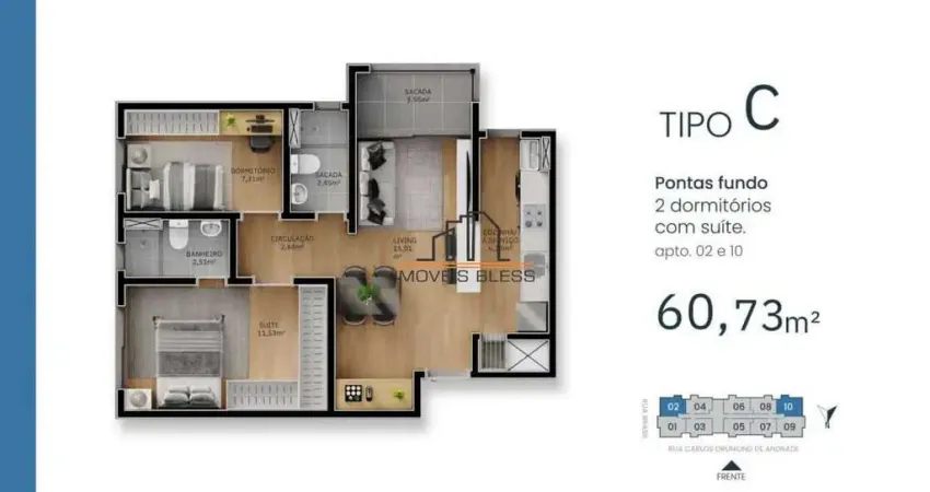 Apartamento com 2 quartos à venda na Rua Carlos Drumond de Andrade, 120, Centro, Canoas