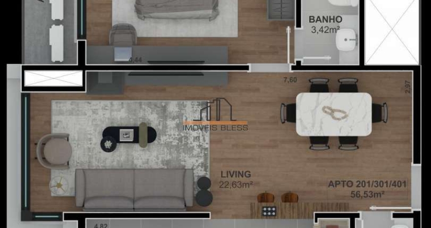 Apartamento com 2 quartos à venda no Centro, Gramado 