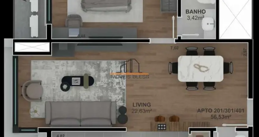 Apartamento com 2 quartos à venda no Centro, Gramado 