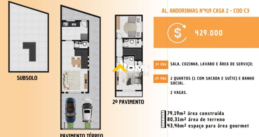 Casa à venda, 2 quartos, 1 suíte, 1 vaga, Masterville - Sarzedo/MG