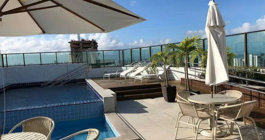 Flat com 2 dormitórios para alugar, 53 m² por R$ 4.502,00/mês - Boa Viagem - Recife/PE