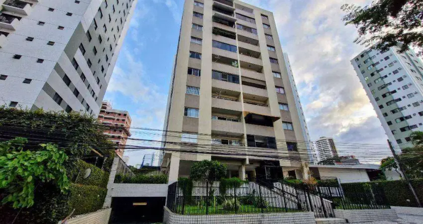 PERTO DO PARQUE DA JAQUEIRA. 3 QUARTOS, 1 SUÍTES,  122M²,  2 VAGAS. VARANDA EM TODOS OS QUARTOS.